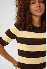 Kaffe Kaffe - Lizza stripe (Coffee Bean / Yellow)