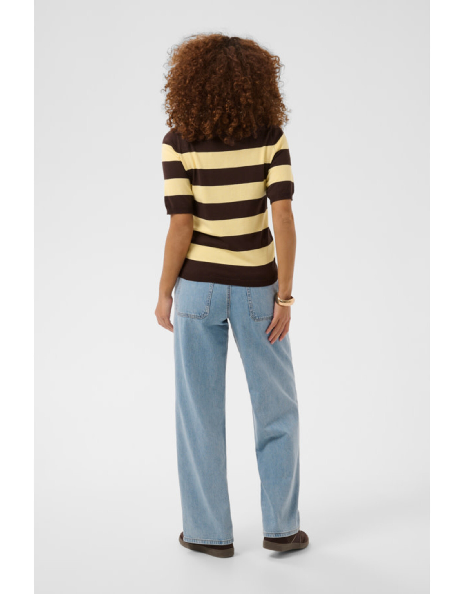 Kaffe Kaffe - Lizza stripe (Coffee Bean / Yellow)