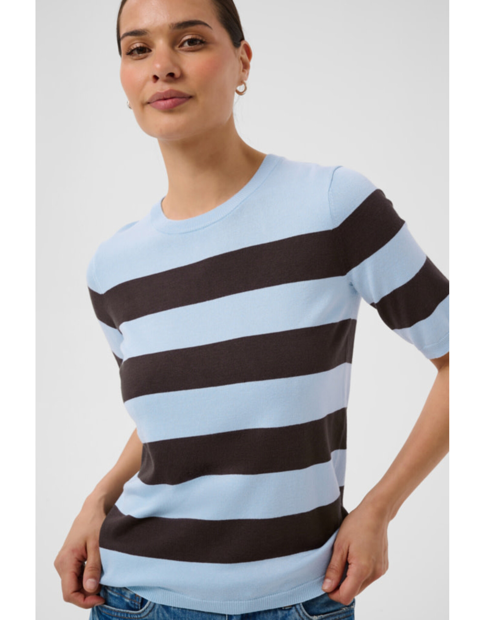 Kaffe Kaffe - Lizza stripe (Blue Fog /Brown)