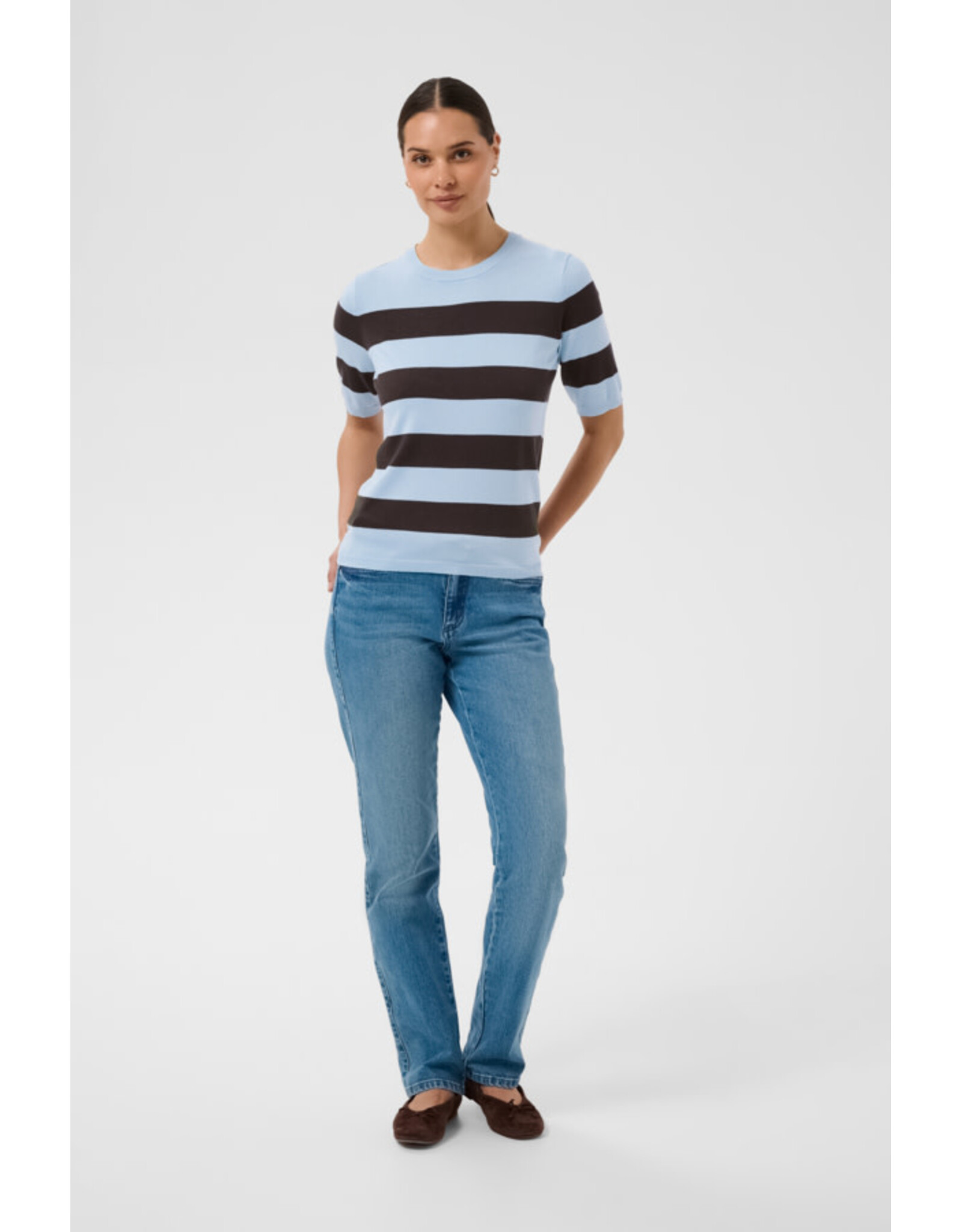 Kaffe Kaffe - Lizza stripe (Blue Fog /Brown)