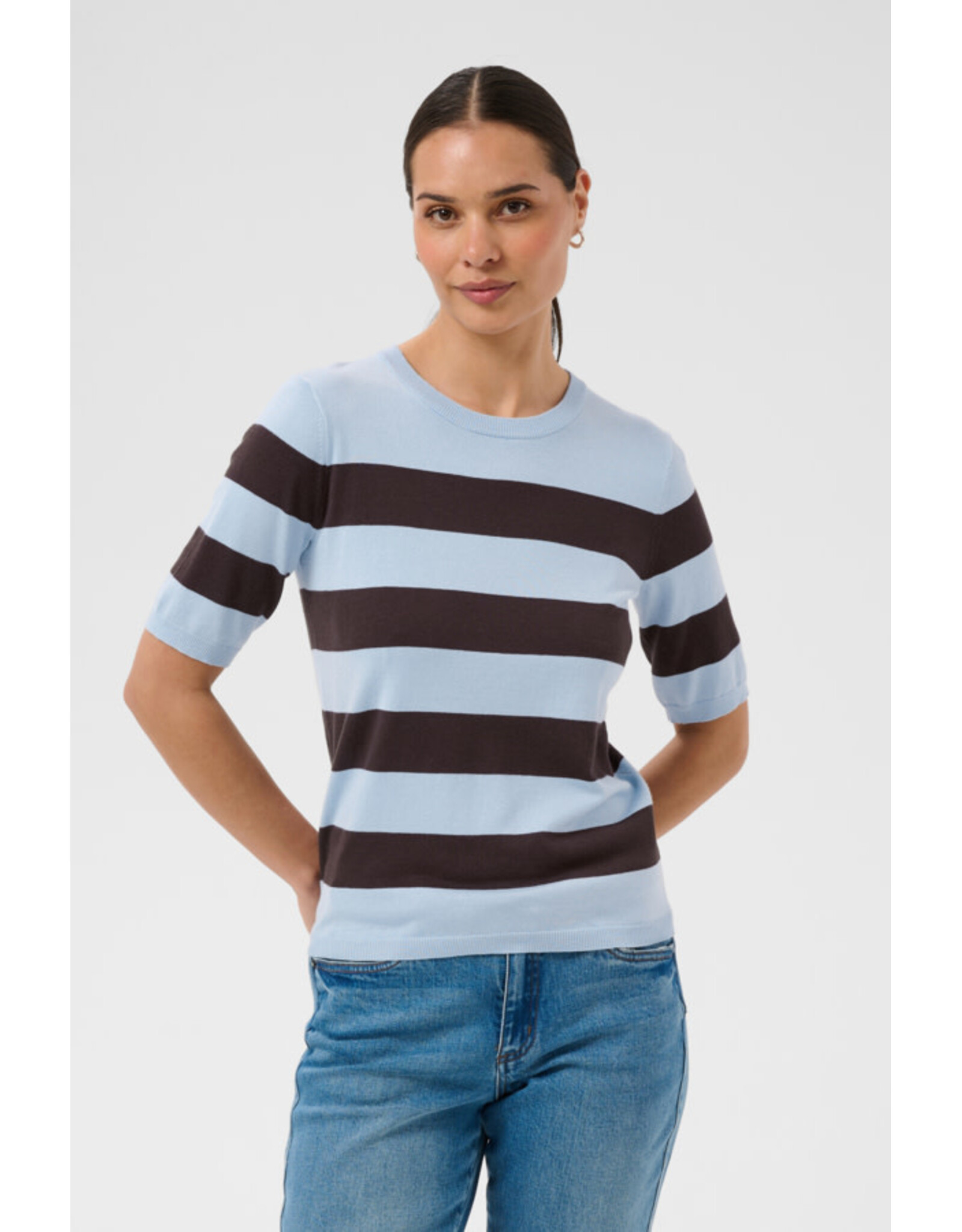Kaffe Kaffe - Lizza stripe (Blue Fog /Brown)