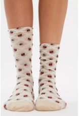 Free people Free People -  Floral Jacquard Trouser Socks (Ivory)