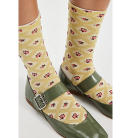 Free people Free People -  Floral Jacquard Trouser Socks (Yellow)