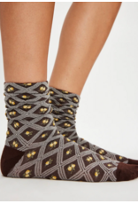 Free people Free People -  Floral Jacquard Trouser Socks (Brown)