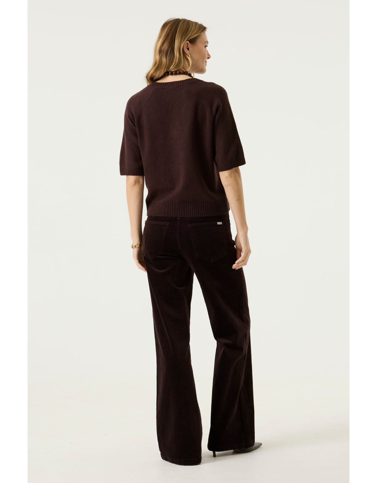Garcia Garcia - Short Sleeve V Neck Sweater (Hazel Bloom)