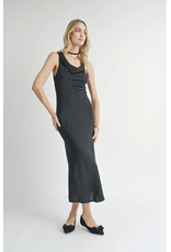 Sadie & Sage Sadie & Sage - Sweet Treat Cowl Neck Midi Dress (Black)