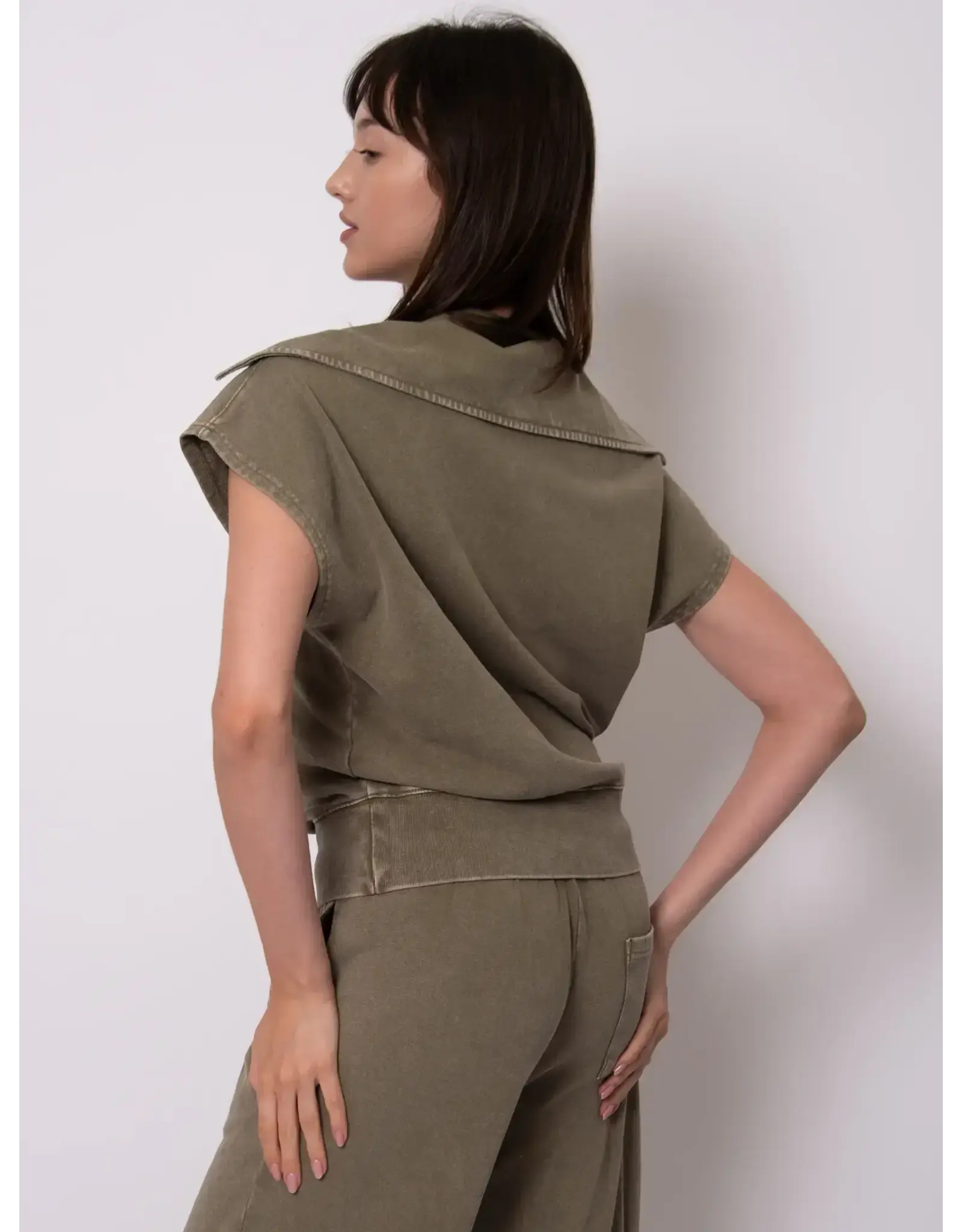 RD Style RD Style - Kate French Terry Sleeveless Top (Smokey Olive)