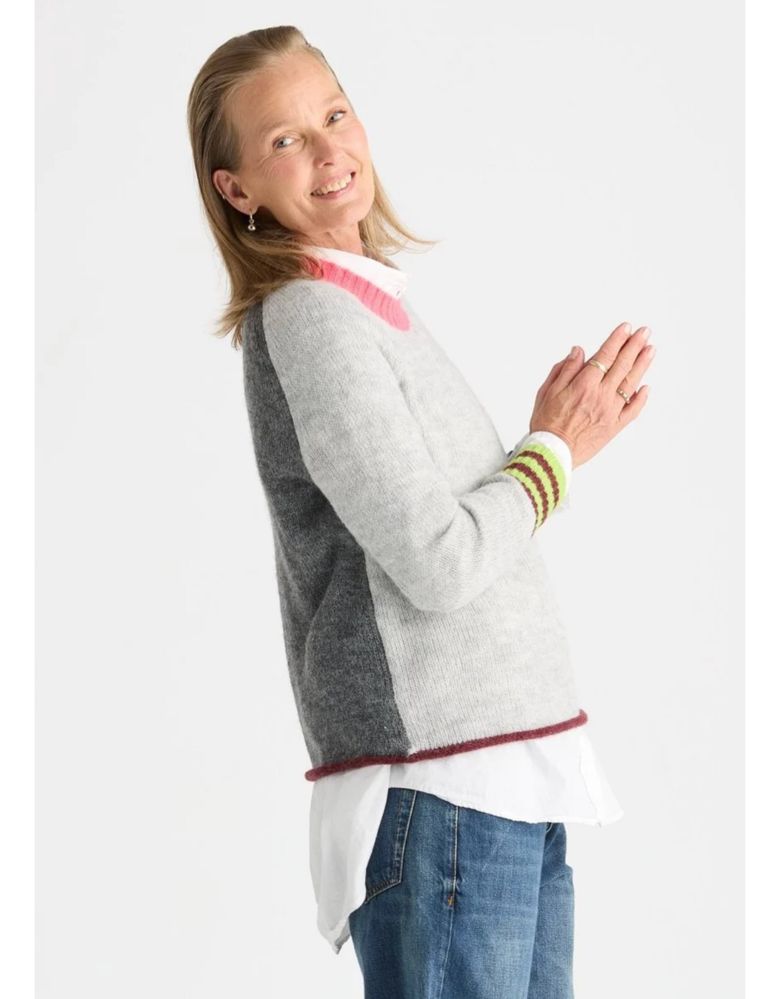 Zaket & Plover Zaket & Plover - Studio Pop Sweater (Lt Marl)