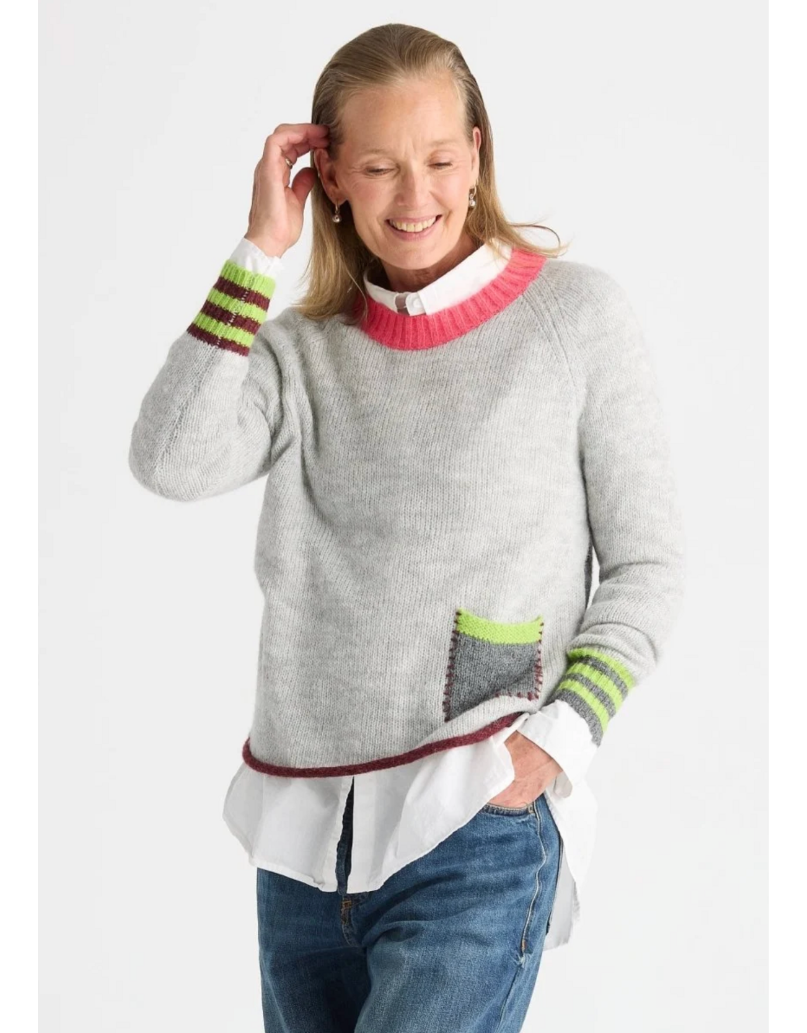 Zaket & Plover Zaket & Plover - Studio Pop Sweater (Lt Marl)