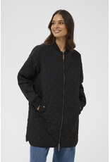 Kaffe Kaffe - Lelia Quilted Long Jacket (Black Deep)