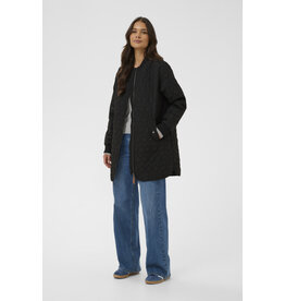 Kaffe Kaffe - Lelia Quilted Long Jacket (Black Deep)