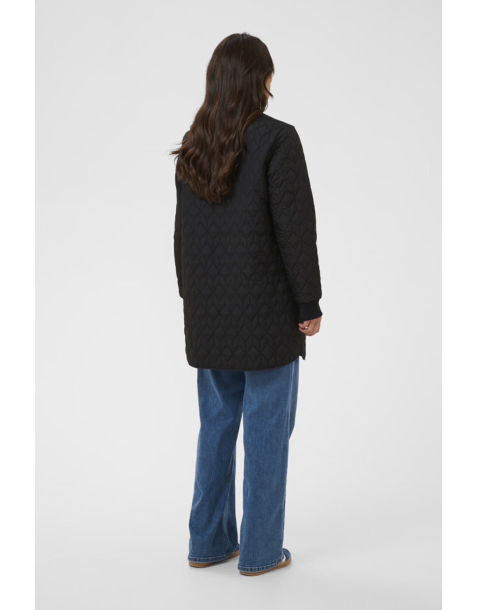 Kaffe Kaffe - Lelia Quilted Long Jacket (Black Deep)