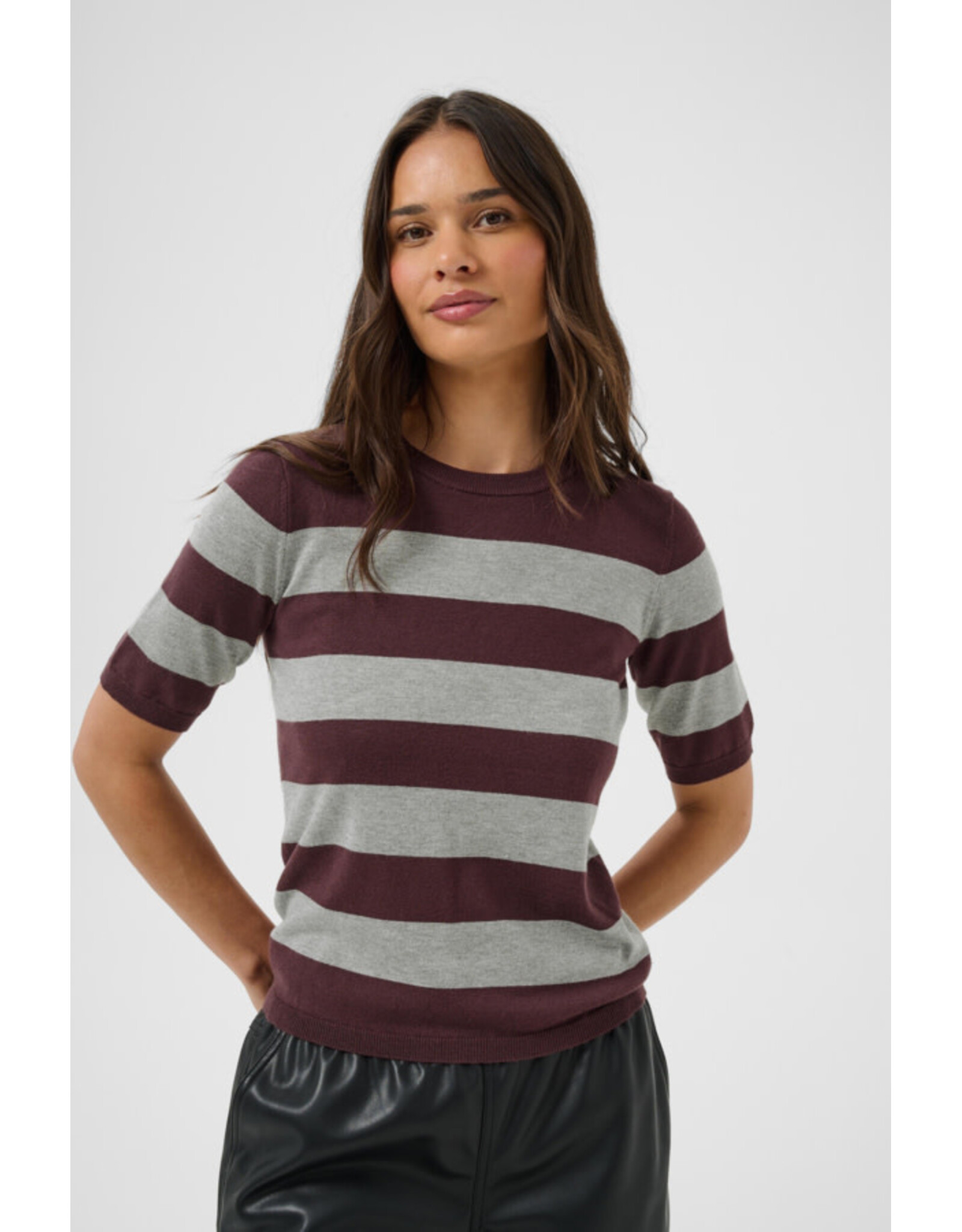 Kaffe Kaffe - Lizza stripe (Fudge / Grey)