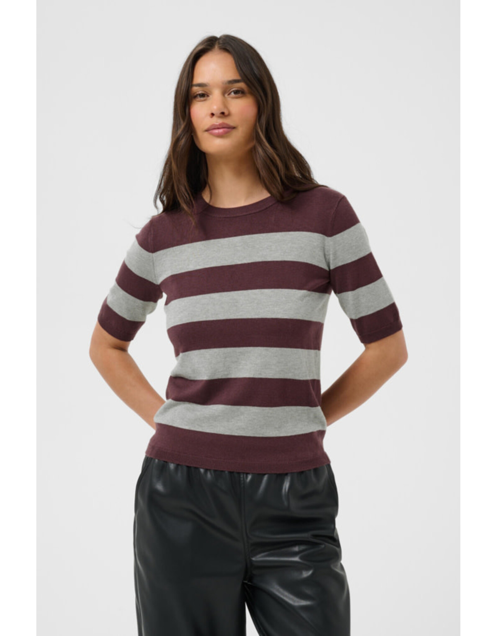Kaffe Kaffe - Lizza stripe (Fudge / Grey)