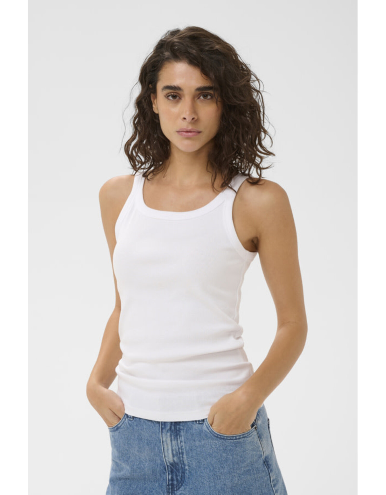 Kaffe Kaffe - Carna tank (Optical White)