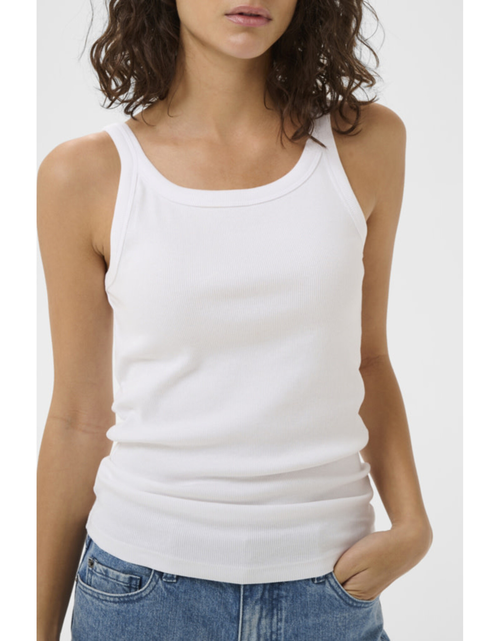 Kaffe Kaffe - Carna tank (Optical White)