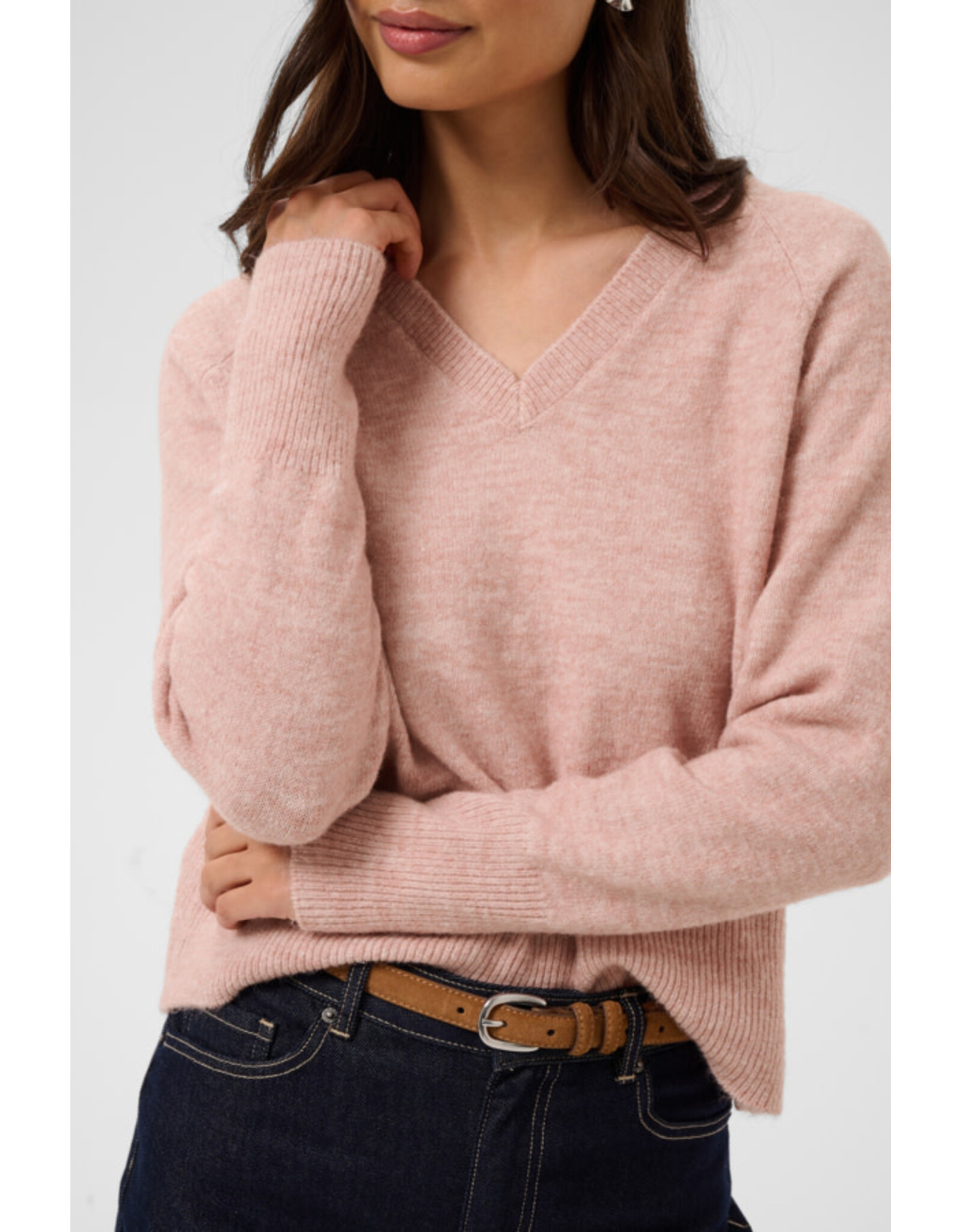 Kaffe Kaffe - Aniel V Neck Pullover (Pale Mauve)