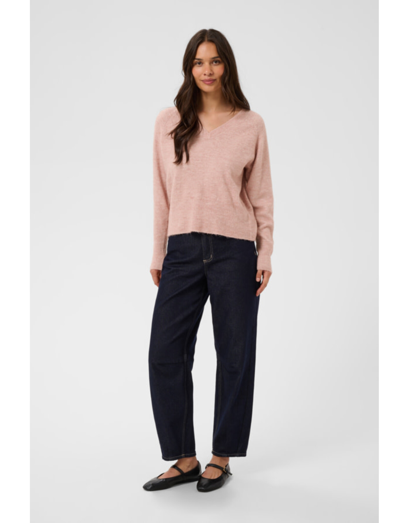 Kaffe Kaffe - Aniel V Neck Pullover (Pale Mauve)