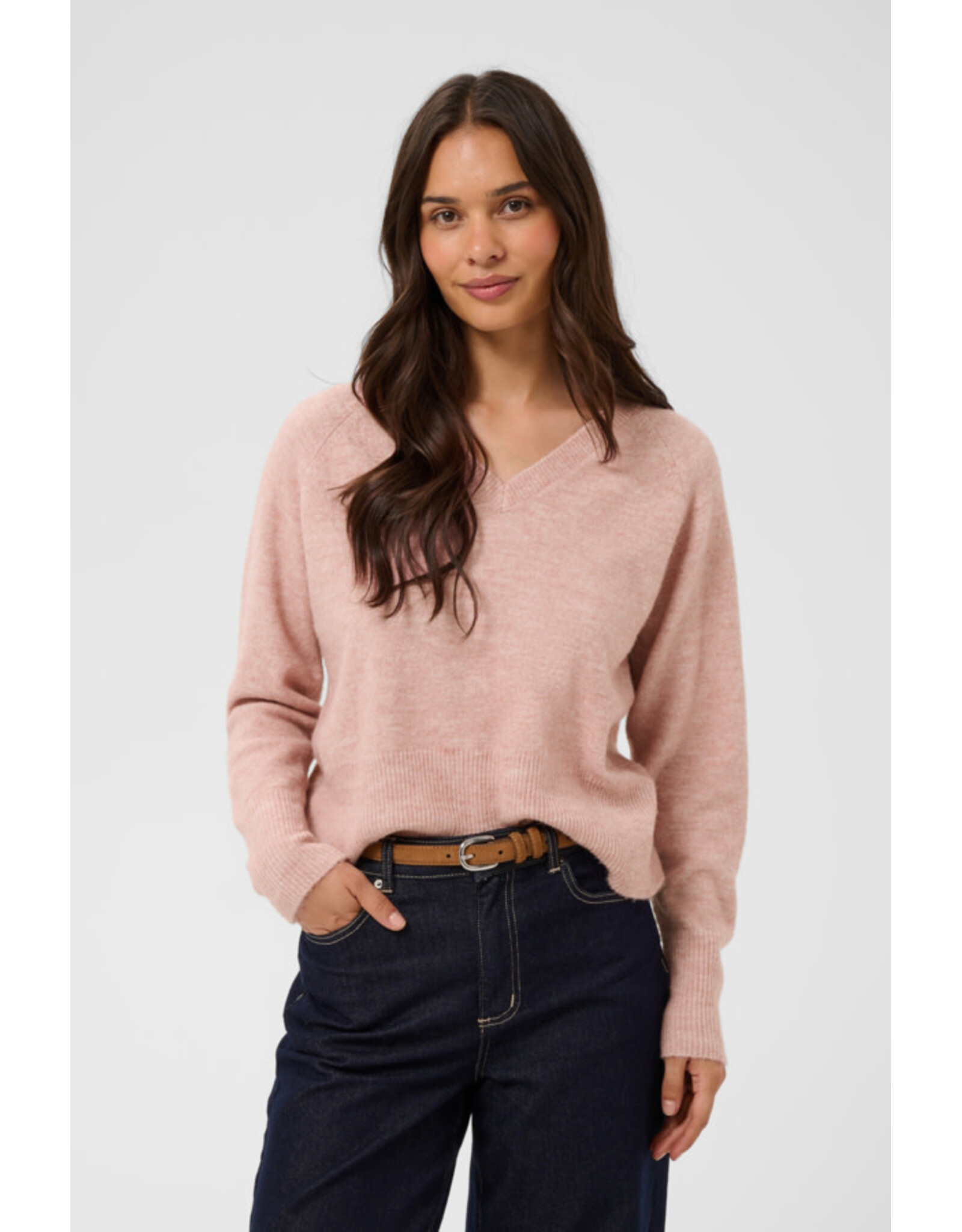 Kaffe Kaffe - Aniel V Neck Pullover (Pale Mauve)