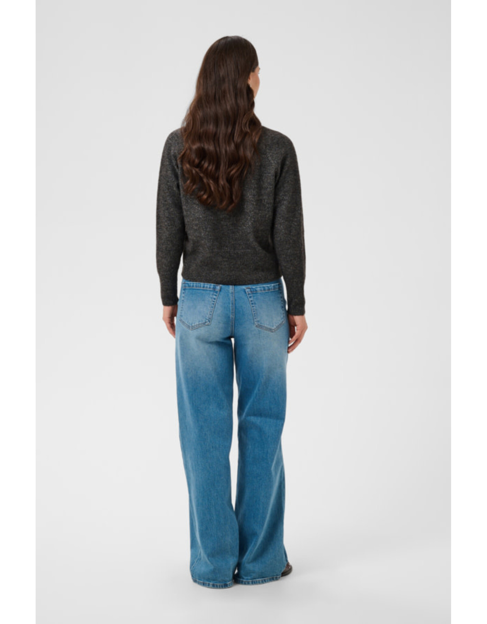 Kaffe Kaffe - Aniel V Neck Pullover (Dark Grey)