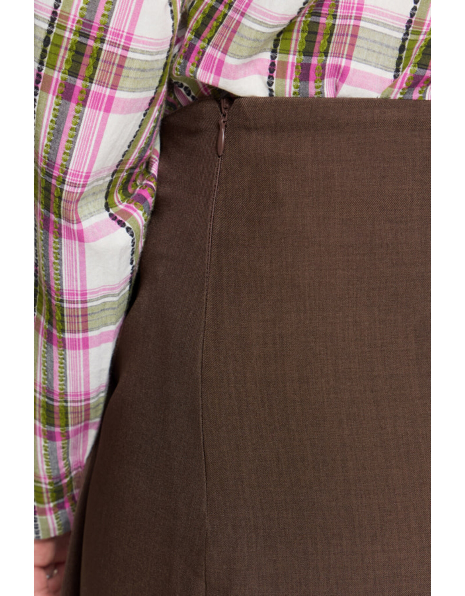 ICHI ICHI - Fava Short Skirt (Slate Brown)