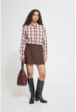 ICHI ICHI - Fava Short Skirt (Slate Brown)