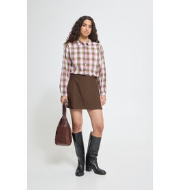 ICHI ICHI - Fava Short Skirt (Slate Brown)