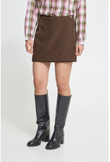 ICHI ICHI - Fava Short Skirt (Slate Brown)