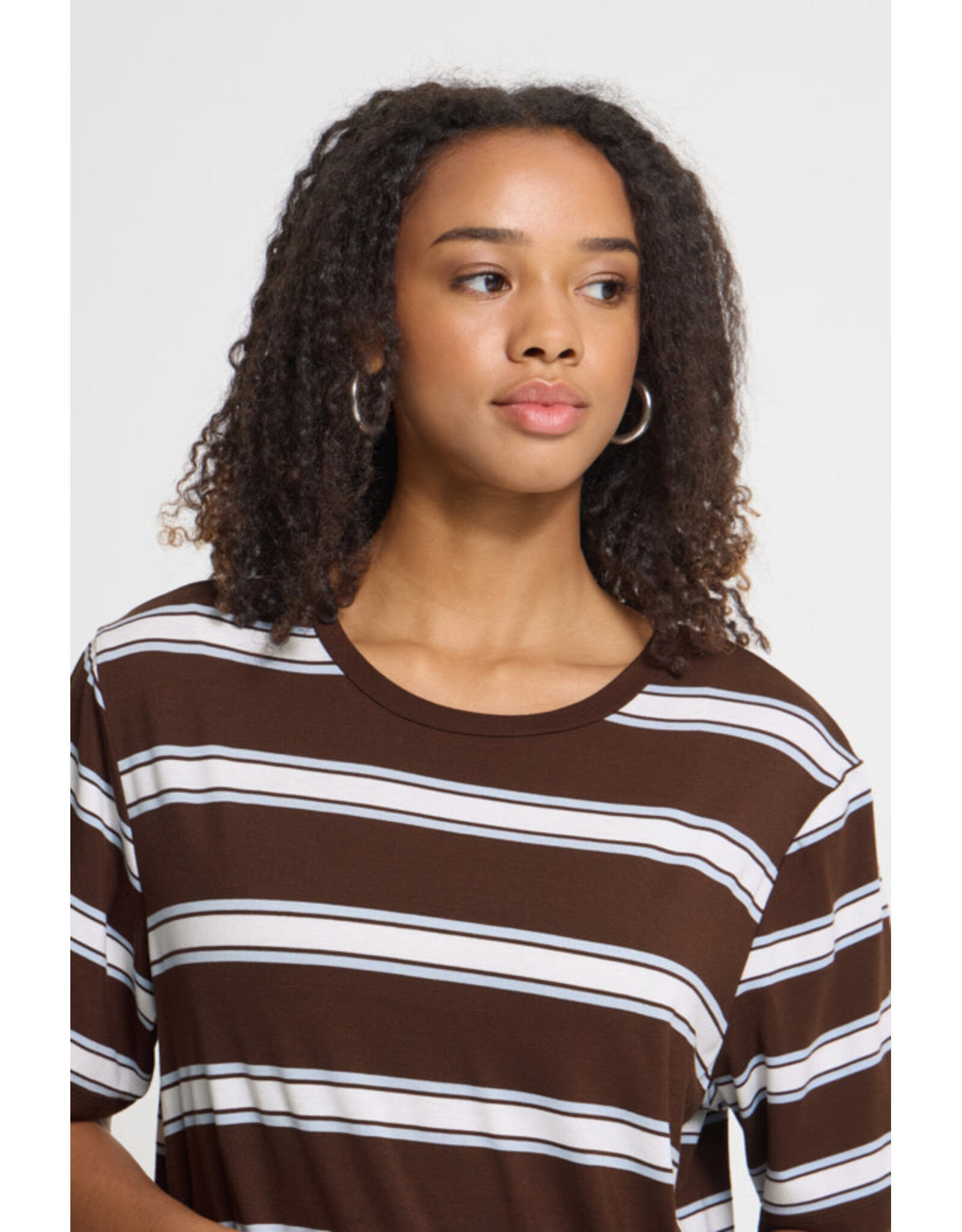 ICHI ICHI - Rebetta Striped T Shirt (Chicory)