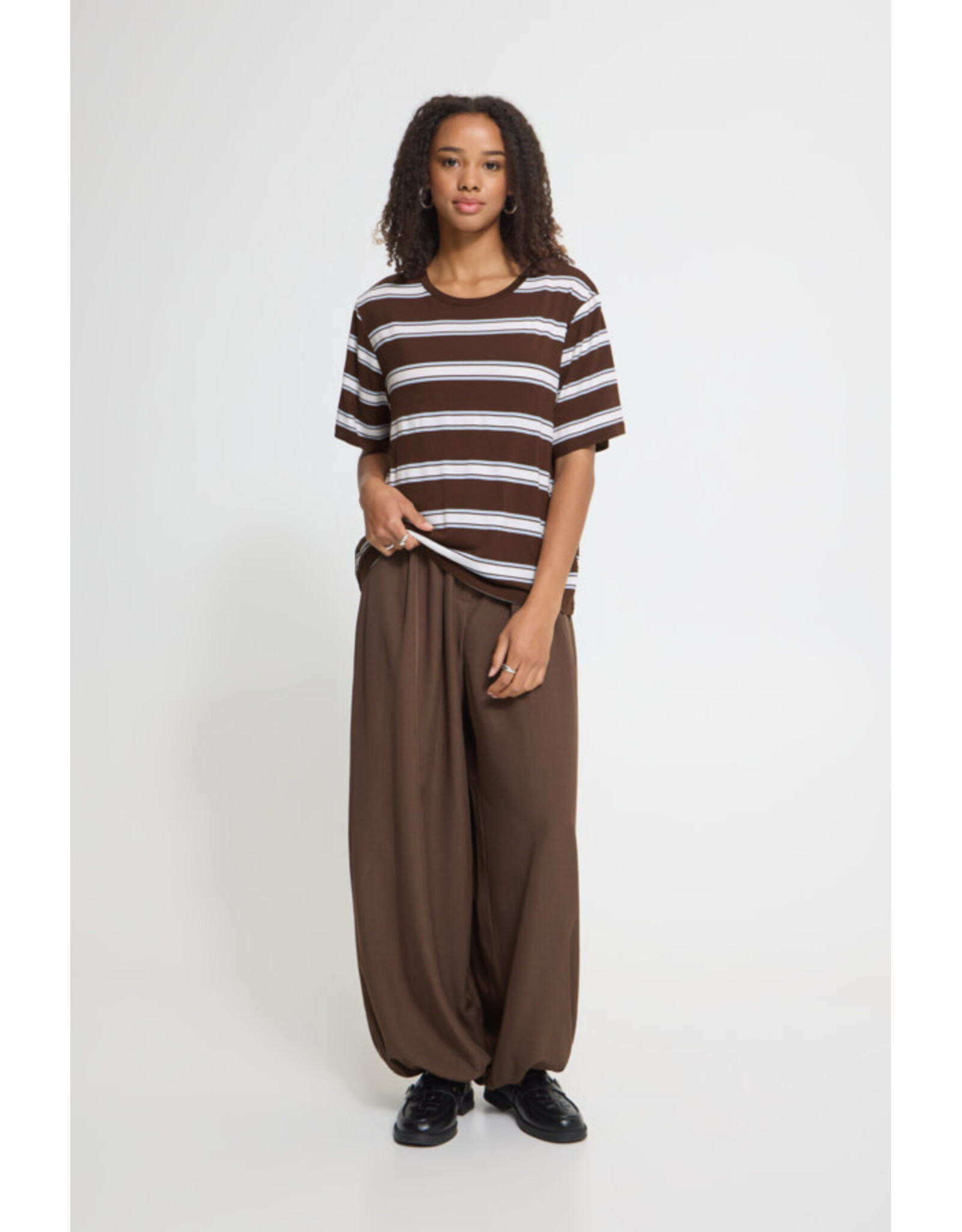 ICHI ICHI - Rebetta Striped T Shirt (Chicory)