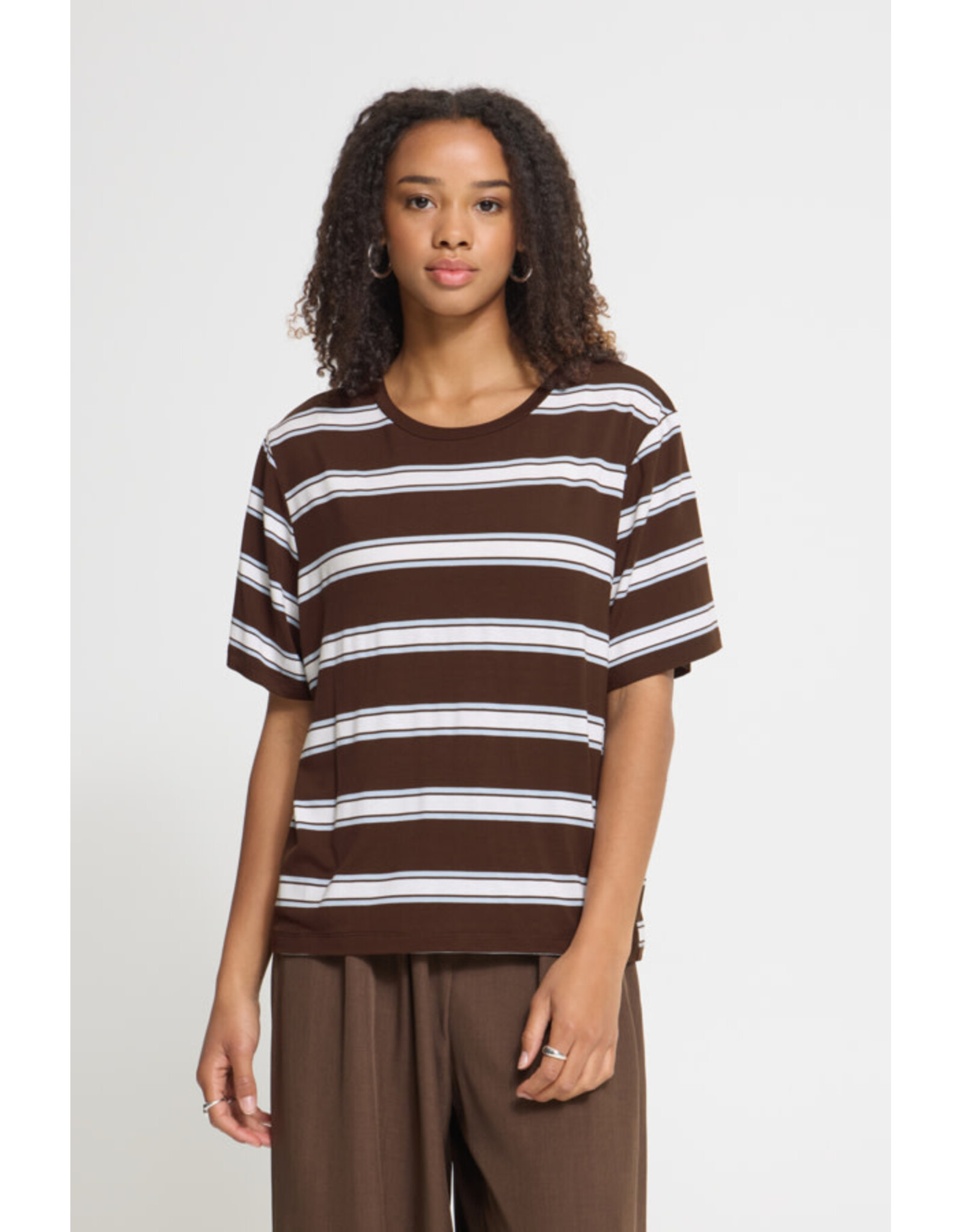 ICHI ICHI - Rebetta Striped T Shirt (Chicory)