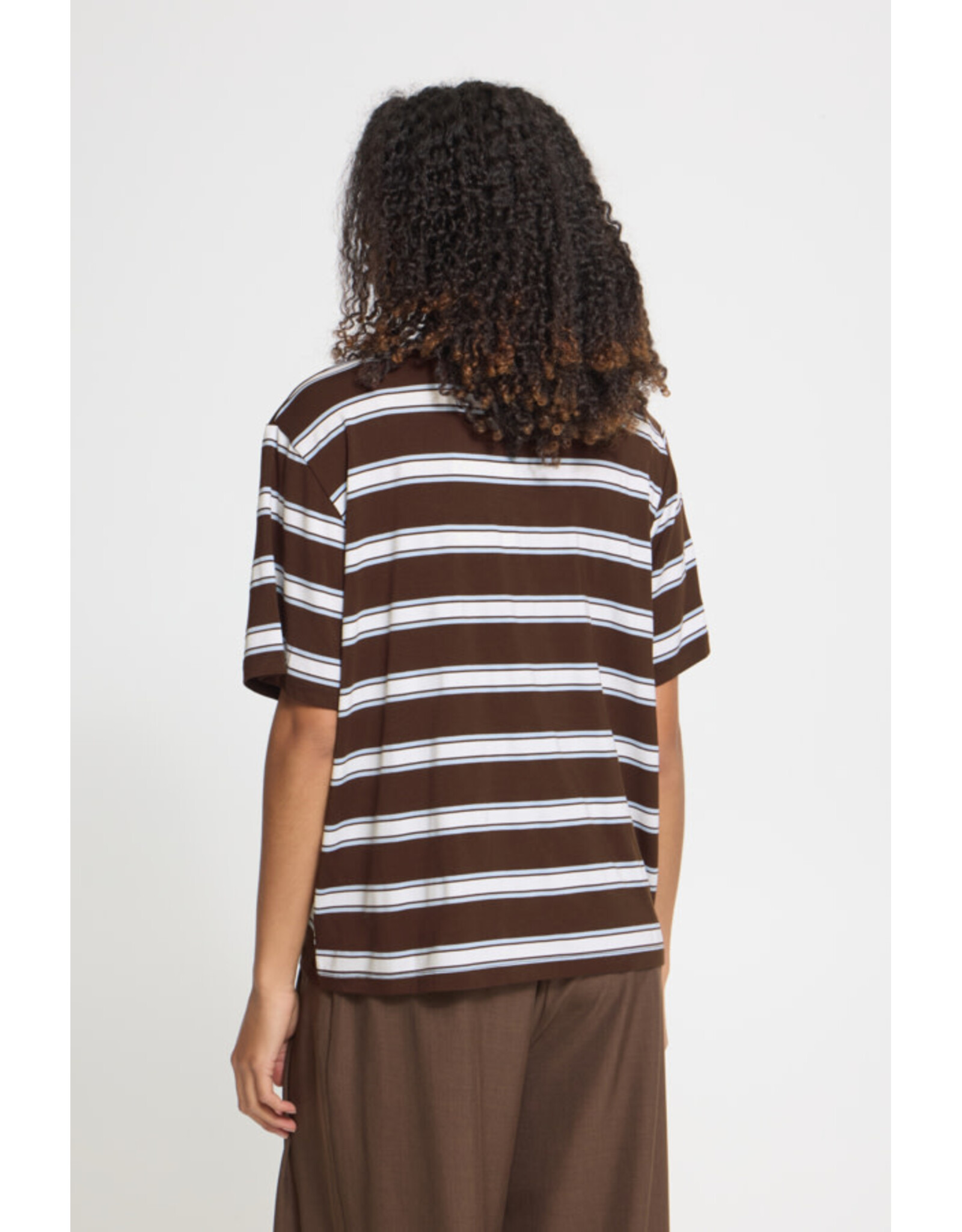 ICHI ICHI - Rebetta Striped T Shirt (Chicory)