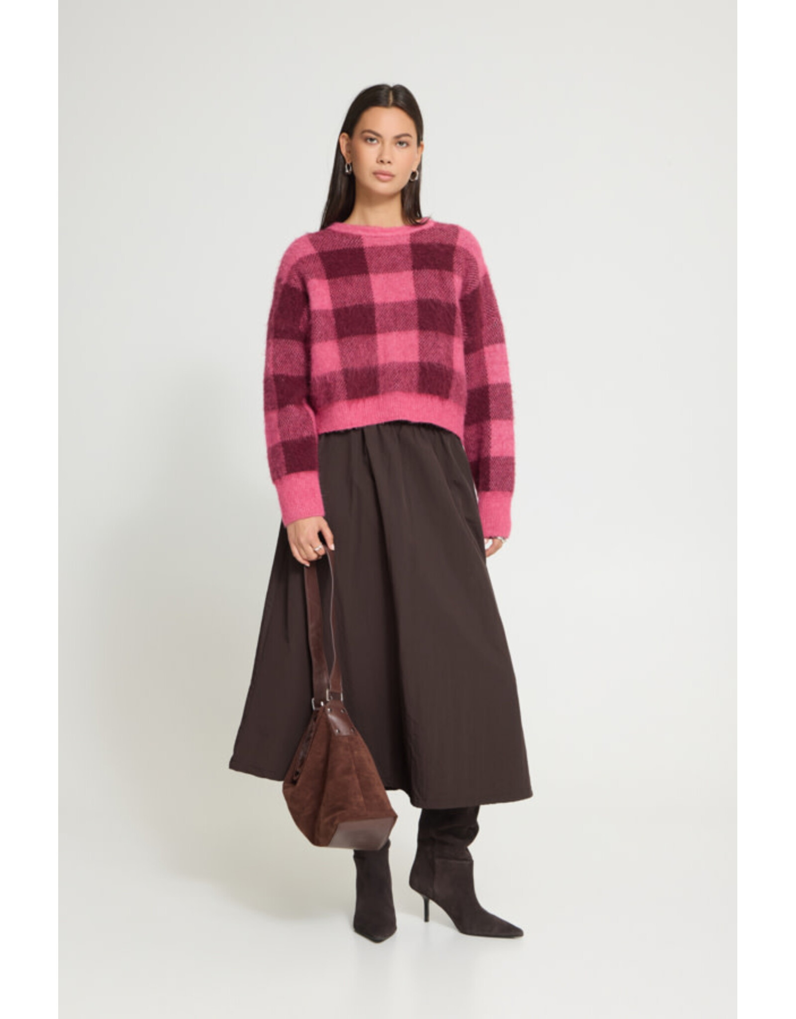 ICHI ICHI - Gafna Midi Skirt (Coffee Bean)