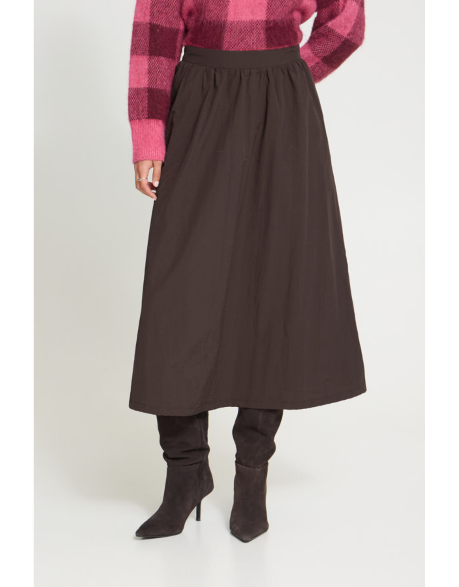 ICHI ICHI - Gafna Midi Skirt (Coffee Bean)
