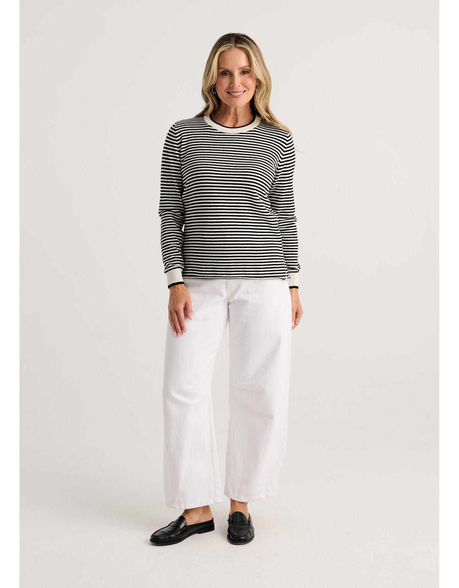 Zaket & Plover Zaket & Plover - Everyday Stripe Sweater (White)