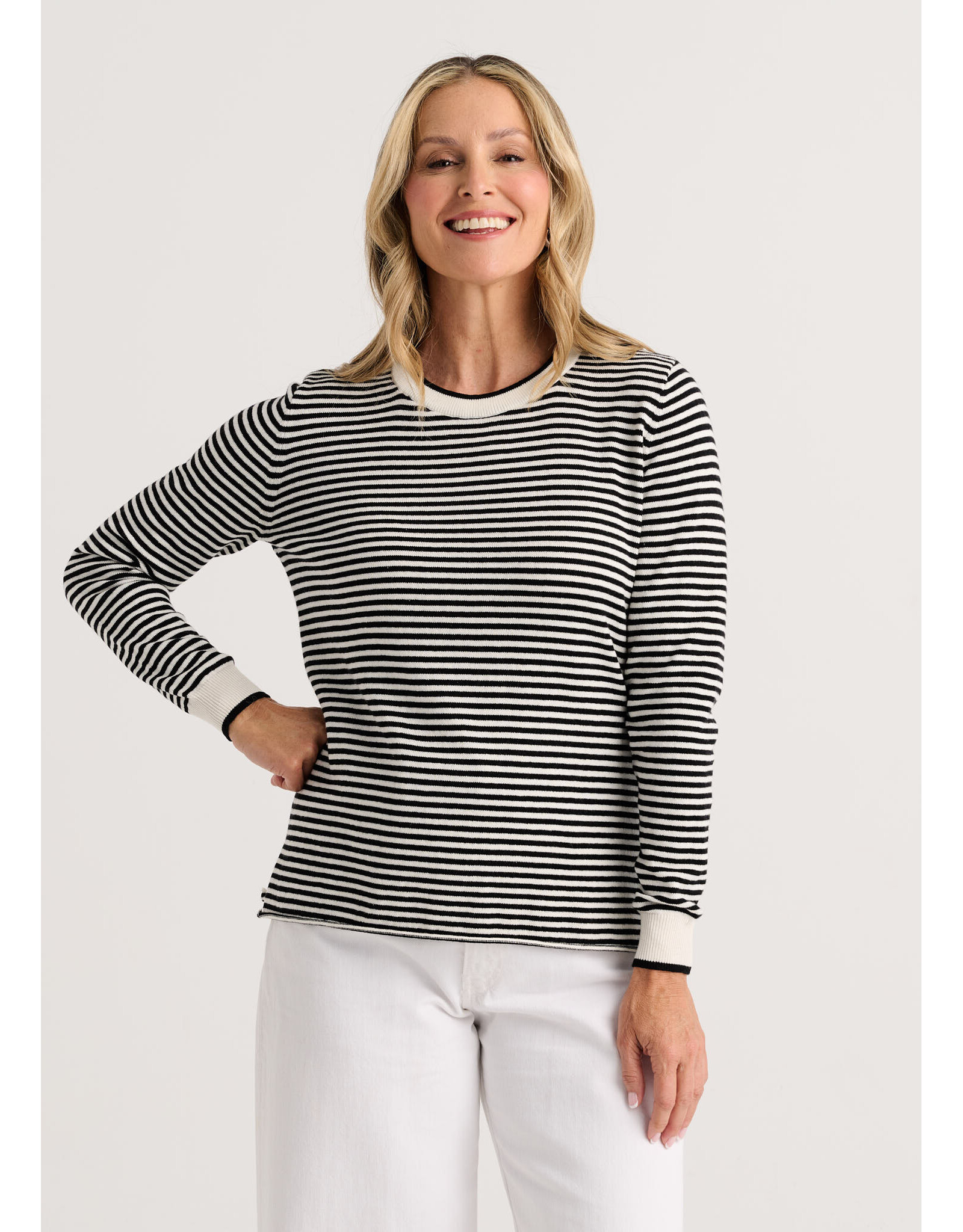 Zaket & Plover Zaket & Plover - Everyday Stripe Sweater (White)