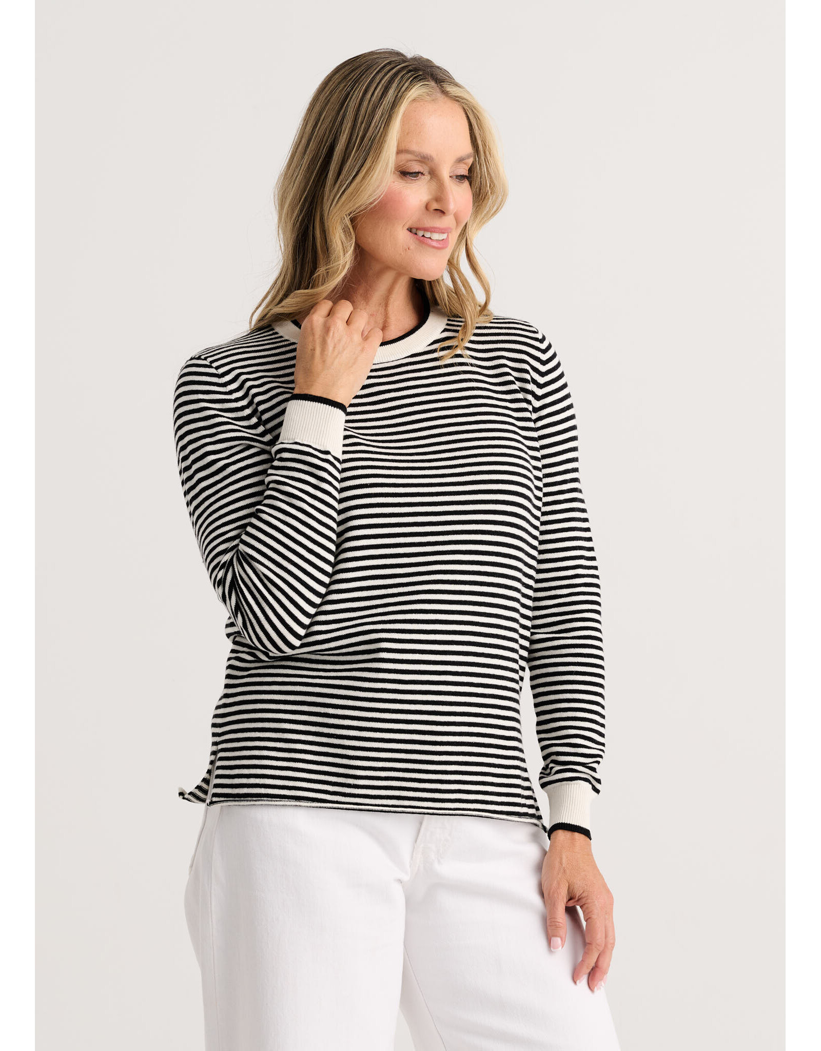 Zaket & Plover Zaket & Plover - Everyday Stripe Sweater (White)