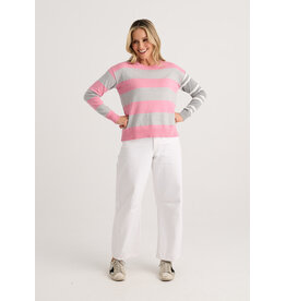b.young Zaket & Plover - Bold Stripe Sweater (Heather Pink)