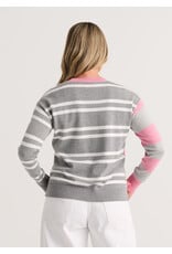 b.young Zaket & Plover - Bold Stripe Sweater (Heather Pink)
