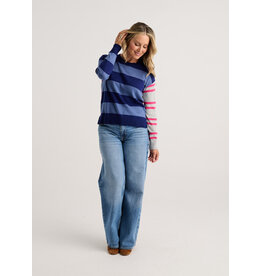 b.young Zaket & Plover - Bold Stripe Sweater (Ocean)