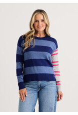 b.young Zaket & Plover - Bold Stripe Sweater (Ocean)