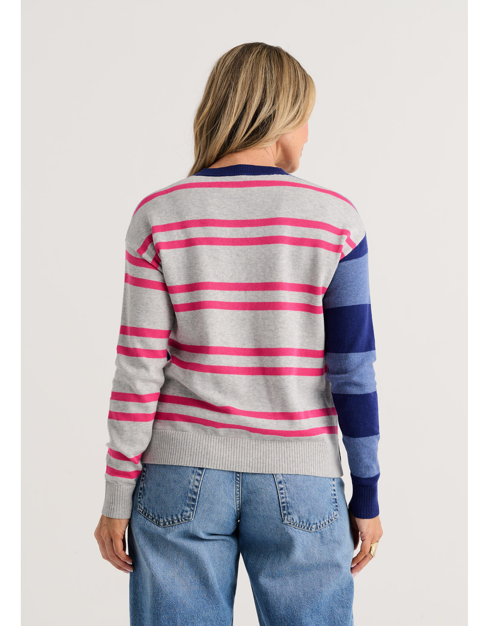 b.young Zaket & Plover - Bold Stripe Sweater (Ocean)