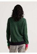 b.young Zaket & Plover - Casual Luxe V Neck Sweater (Forest)