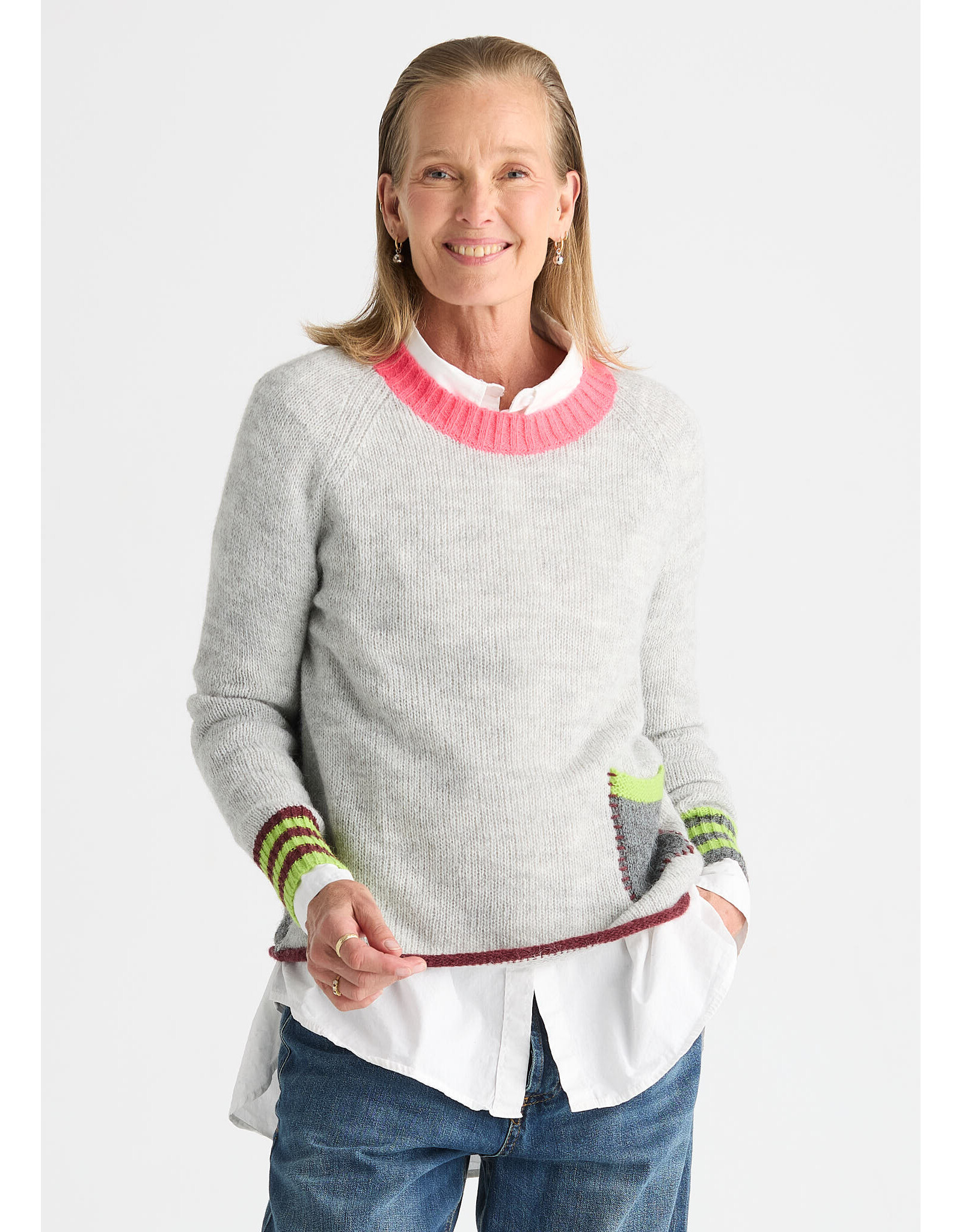 Zaket & Plover Zaket & Plover - Studio Pop Sweater (Lt Marl)