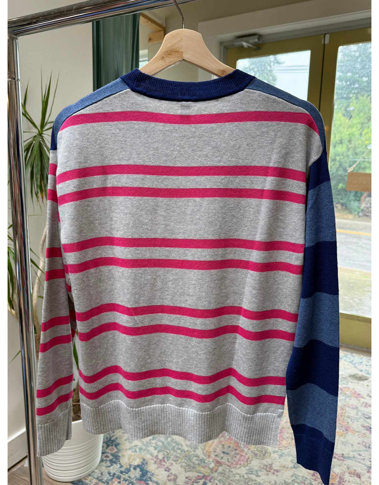 b.young Zaket & Plover - Bold Stripe Sweater (Ocean)