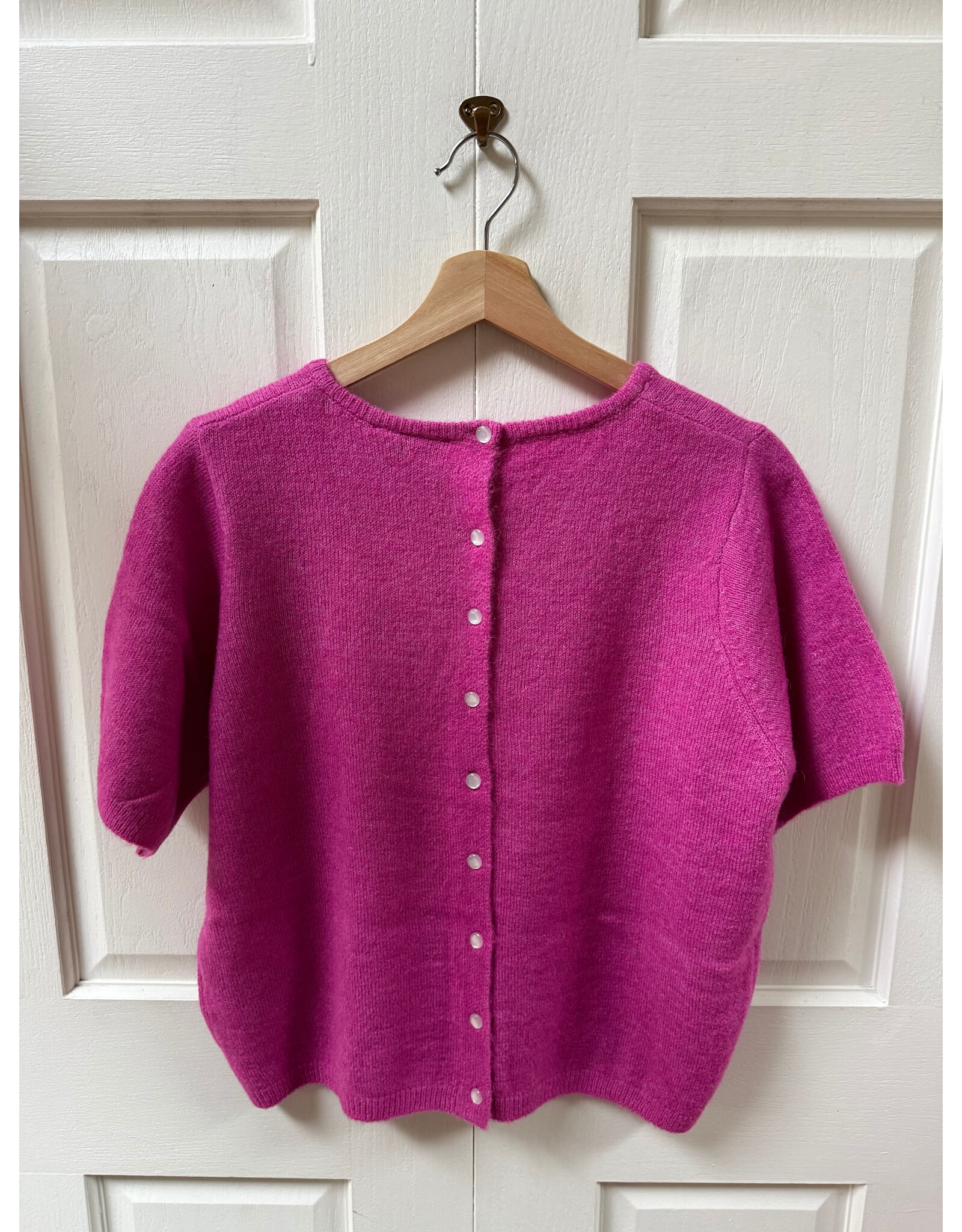 ICHI ICHI - Kamara Short Sleeve Sweater with Back Buttons (Meadow Mauve)