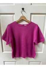 ICHI ICHI - Kamara Short Sleeve Sweater with Back Buttons (Meadow Mauve)