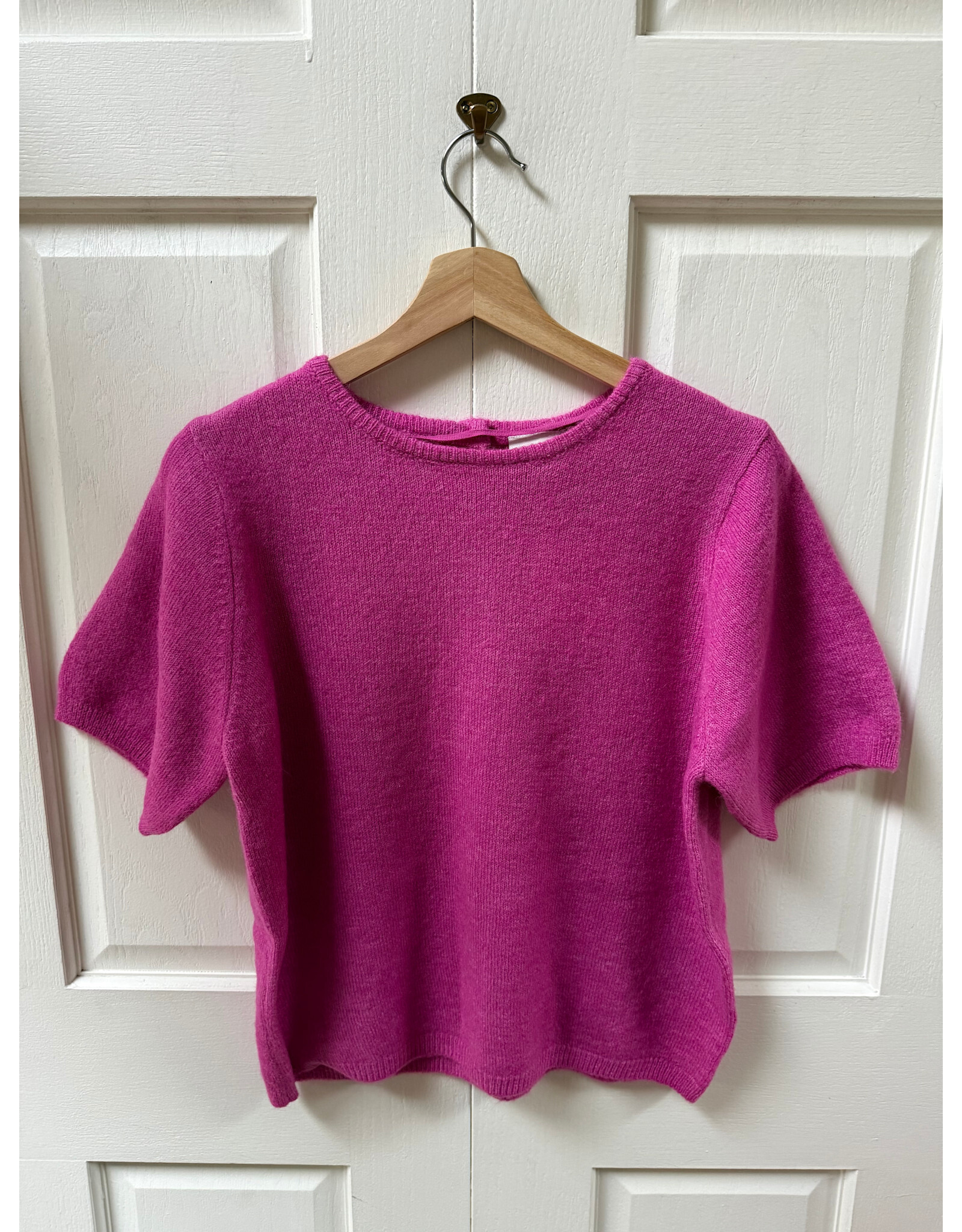 ICHI ICHI - Kamara Short Sleeve Sweater with Back Buttons (Meadow Mauve)