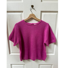 ICHI ICHI - Kamara Short Sleeve Sweater with Back Buttons (Meadow Mauve)