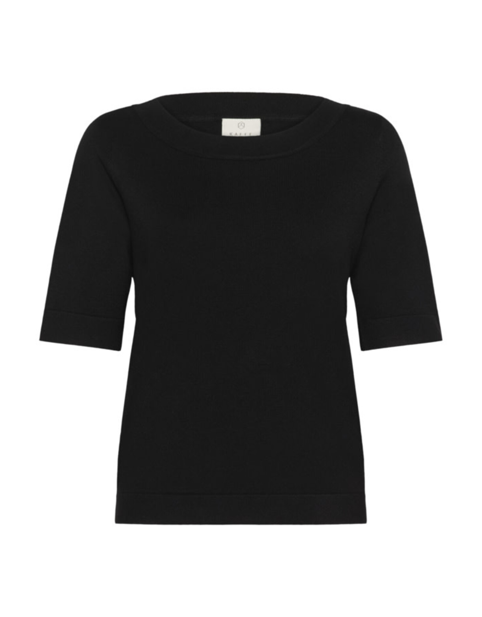 Kaffe Kaffe - Lizza Boatneck Solid Tee (Black Deep)